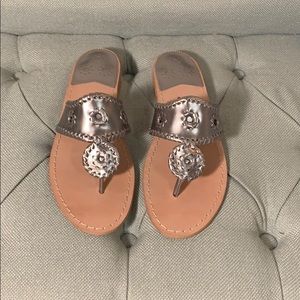 Jack Rogers Silver Sandals